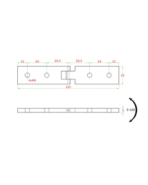 Hliníková spojka nastavitelná, povrch brúsený - slide 1