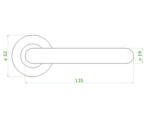 DOPREDAJ! kLučka bez dolnej rozety, brúsená nerez AISI 304 - slide 3