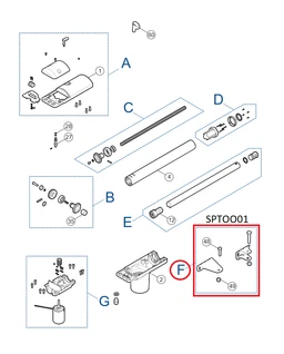 SPAMG210B00 set držáků pro TOO3000