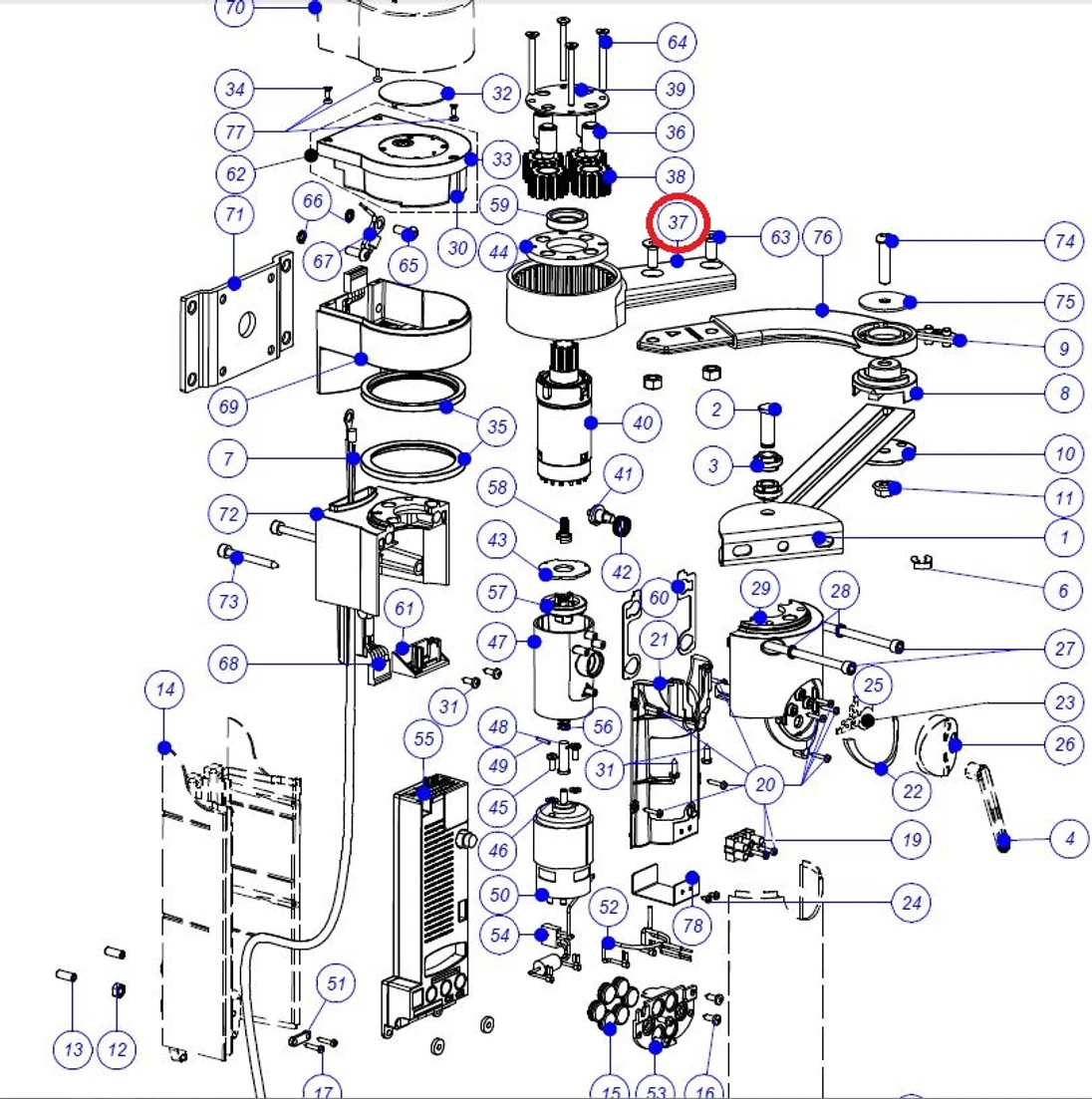 BMG1696MH.45673 páka otočná pro WALKY