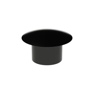 Vnitřní krytka kulatá ø 13 mm, otvor ø 8 mm, černá, plast - slide 1