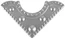 Ornament plechový 175 x 175 x 1 mm