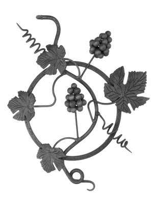 Ornament hrozno 500 x 350 mm, kruh  240 mm, 12 x 12 mm - slide 0