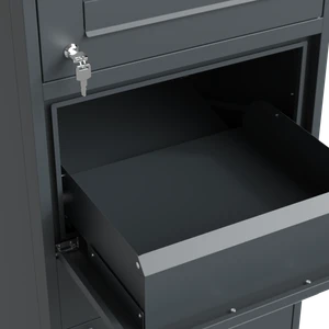 Kombinovaný box na balíky s poštovní schránkou. Antracit RAL7016 - slide 1