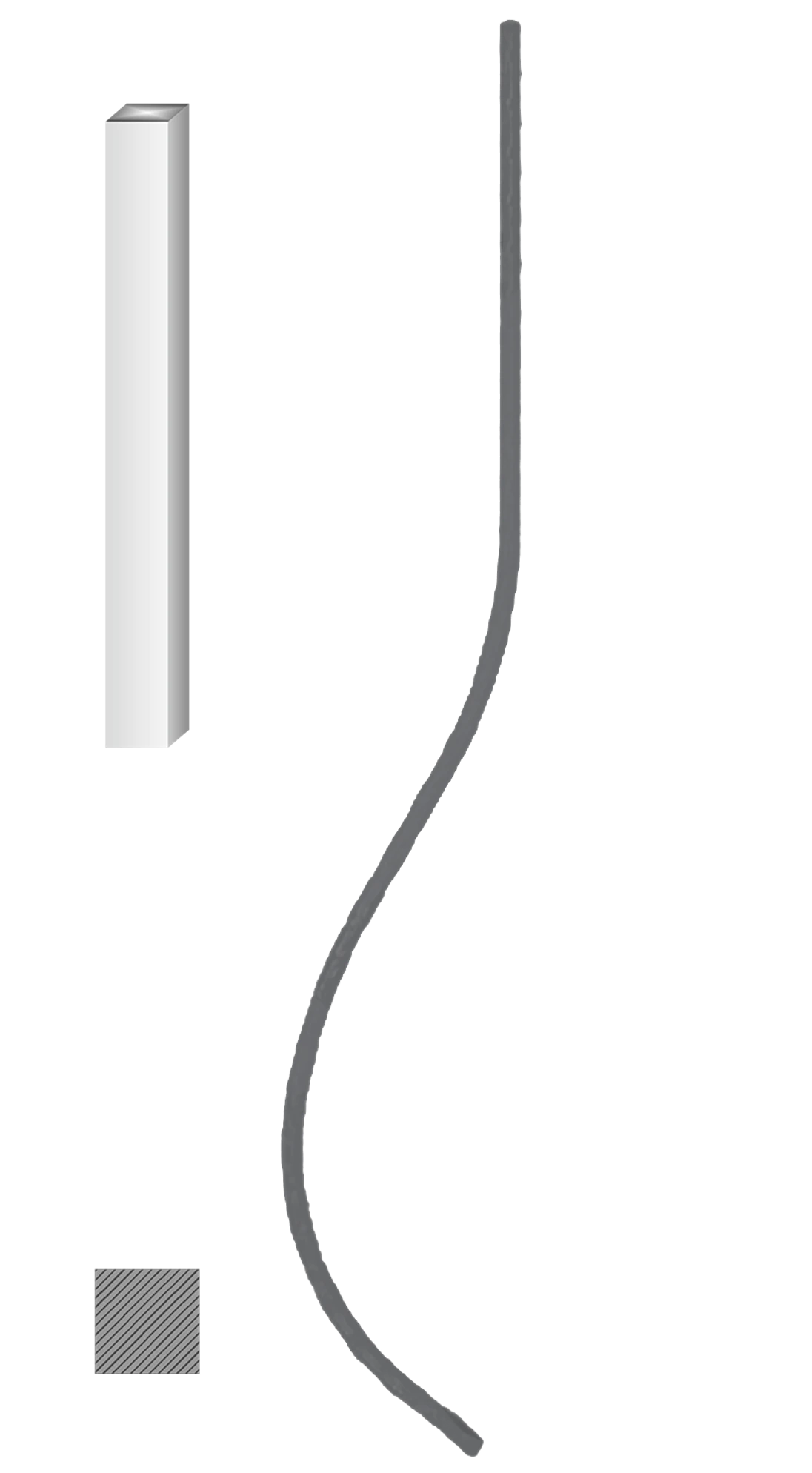 Tyč 12 x 12 mm, 1000 x 170 mm