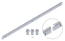 Hrebeň INOX 30 x 10 x 1000 mm, M4, max do 1900 kg