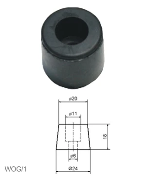 Doraz gumený ø 24 x 18 mm - slide 0