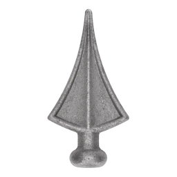 DOPREDAJ špic kovaný, 141 x 73 mm, podstavec ø 32 mm