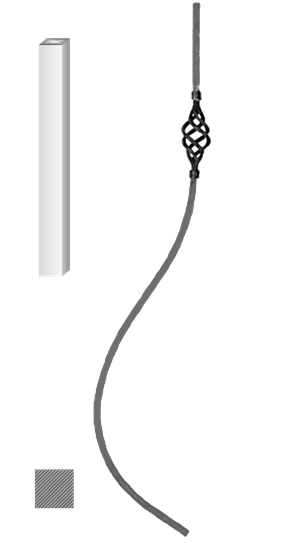 Tyč 12 x 12 mm, 1000 x 170 mm - slide 0