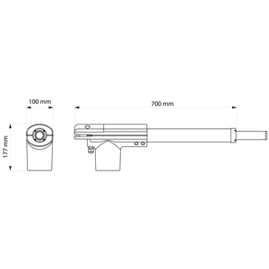 TOO3000KLT sada pohonov pre dvojkrídlovú bránu do 3 m/krídlo - slide 2