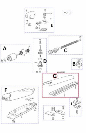 PRMB07F kit krytu spodný a vrchný pre motor Wingo/Moby - slide 1