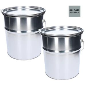 Barva antikorozní polomatná na zinek 20 kg - okenní šedá - slide 1