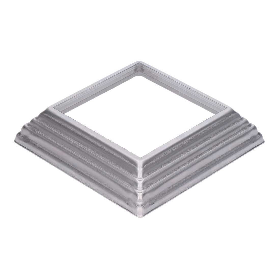 Krytka, plech, 122 x 122 x 29 mm, diera 82 x 82 mm, výlisok