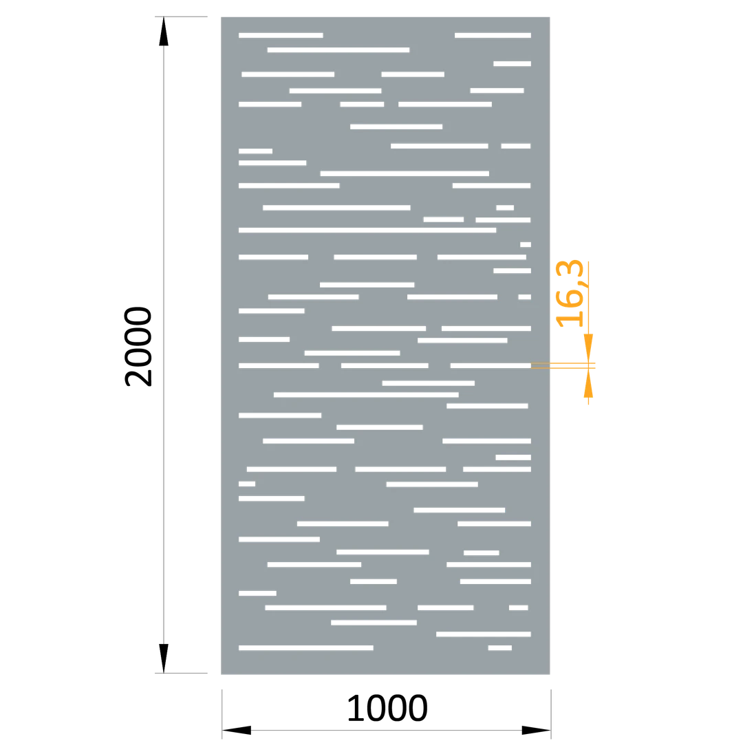 Hliníkový plech 1000 x 2000 x 3 mm, vzor 8311, bez úpravy