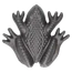 Dekoračný prvok 95 x 100 x 8 mm - žaba, odliatok