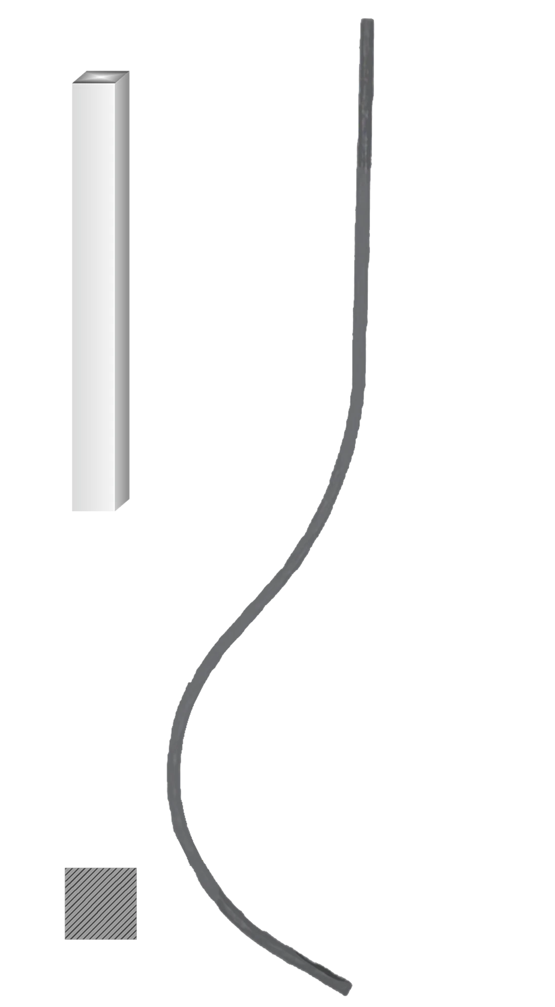 Tyč 12 x 12 mm, 1000 x 220 mm