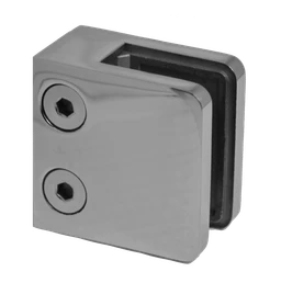 Svorka skla/plechu na jokel 40 x 40 mm, leštená AISI 304