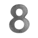 Číslo domové 8, 120 x 80 x 3 mm, zdobené, bez úpravy