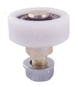 Polyamidové vodící kolečko ø 43mm s ložiskem, M12 - slide 0