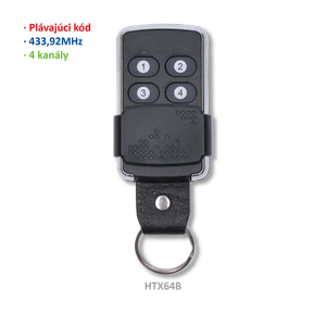 Vysielač 4-kanálový, 433 MHz, plávajúci kód, čierny - slide 2