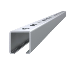 Dierovaný C profil, 28 x 30 x 1,75 x 3000 mm, pozinkovaný