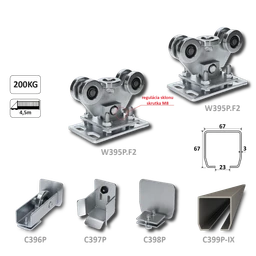 PICCOLO samonos do 200 kg/4,5 m, profil 67 x 67 x 3 mm
