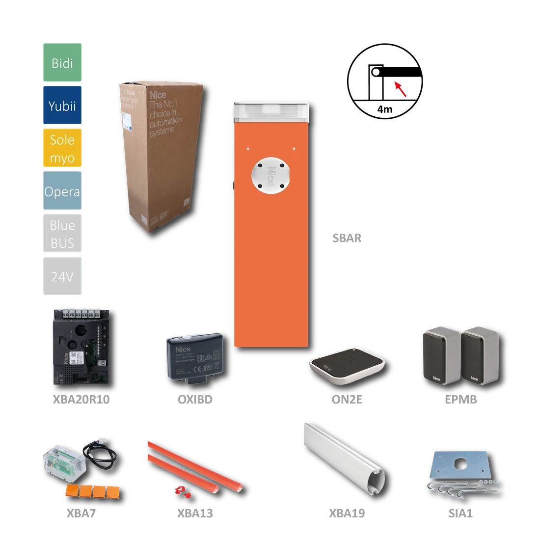 S4BAR KIT automatická závora do 4 m