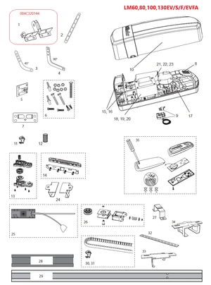 041A4043 sada koľajnice typu CR5 s príslušenstvom na montáž - slide 0