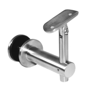 Držák madla ø 42,4 mm s kloubem, broušená nerez AISI 304 - slide 0