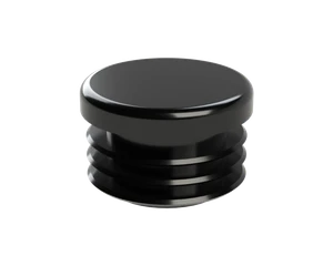 Vnútorná krytka guľatá ø 25 mm, plastová, čierna - slide 1