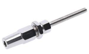 Úchyt pro lanko ø 4 mm, závit M6, broušená nerez AISI 304 - slide 1