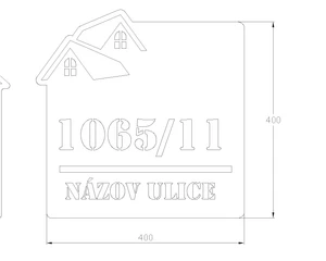 Domové číslo, vzor 001, materiál: hliník - slide 2