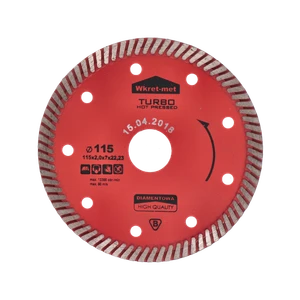 Turbo diamantový kotouč lisovaný za tepla 115 × 2,2 × 22 mm - slide 1