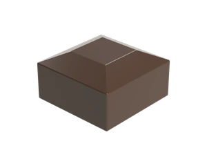 Vonkajšia krytka 50 x 50 mm, plastová PE, hnedá - slide 1