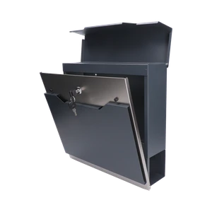 Poštová schránka, max. formát listu A4, AISI 410/RAL 7016 - slide 2