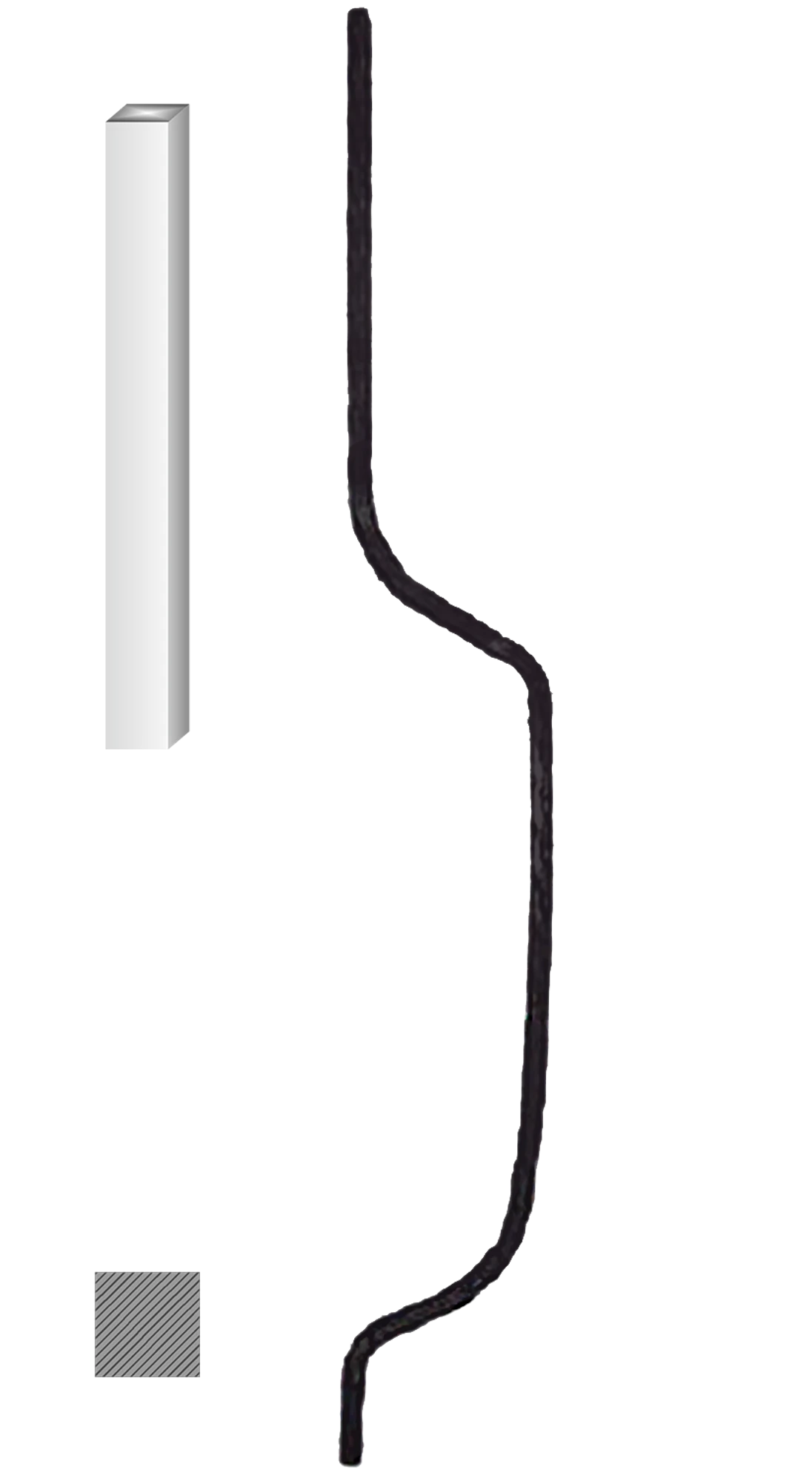 Tyč 12 x 12 mm, 130 x 1000 mm