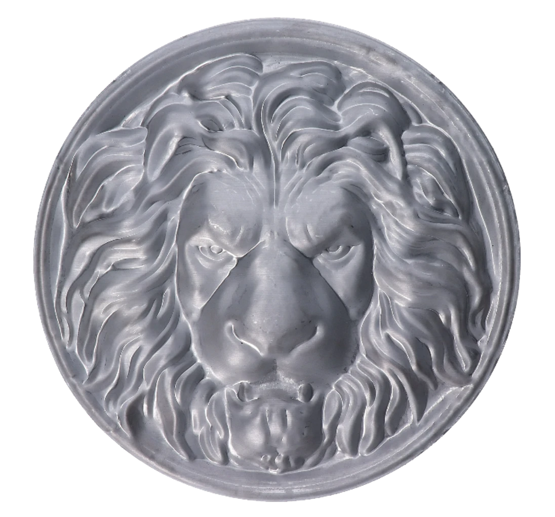 DO VYPRODÁNÍ ZÁSOB - Dekorační prvek, ø 260 mm, 1.2 mm - lev, výlisek