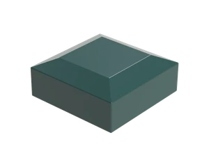 Vnější krytka 70 x 70 mm, plastová PE, zelená - slide 1