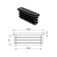 Krytka plastová 10 x 40 mm, čierna