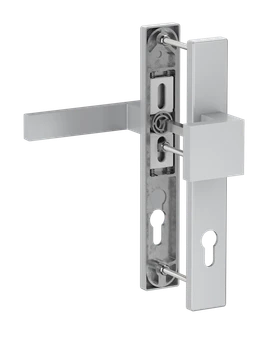 Hliníkový set so štítom kľučka/guľa, strieborná farba