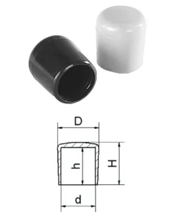 Vonkajšie krytky na tyče a závity,  materiál polyetylén
