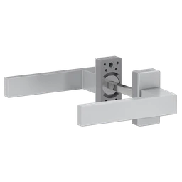 Hliníkový set kľučka/kľučka, strieborná farba