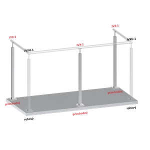 Nerezový sloup, vrchní kotvení, bez výplně - slide 1