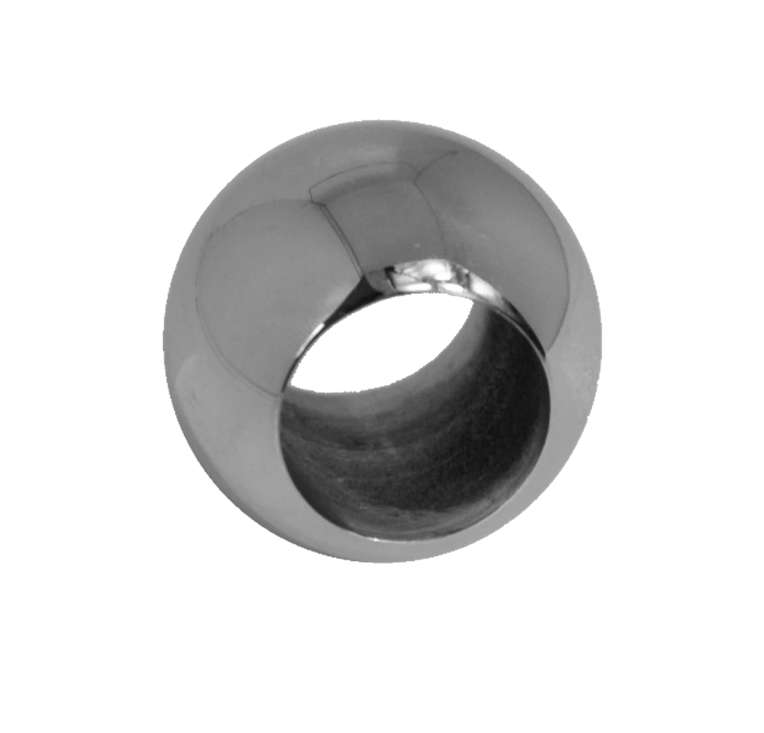 DOPREDAJ! Guľa priechodná ø 20 mm na trubku ø 12 mm, leštená AISI 304