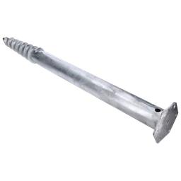 Zemný vrut, pätka s prírubou, 120 x 120 mm, žiarový pozink