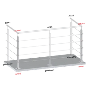 Nerezový stĺp, 4-radový M6,rohový 90° - slide 2