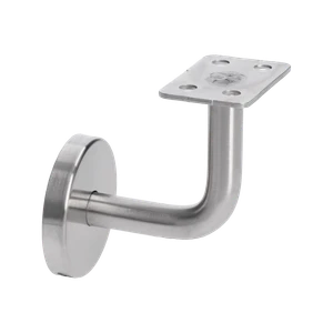 Držiak madla 40 x 40 mm na stenu, brúsená nerez AISI 304 - slide 0