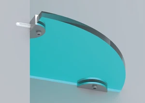 Držiak police pre sklo 8 - 10 mm, brúsená nerez AISI 304 - slide 3