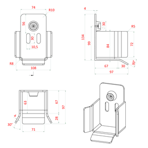 Samonos do 230 kg, profil 60 x 60 x 6000 mm, Fe - slide 4