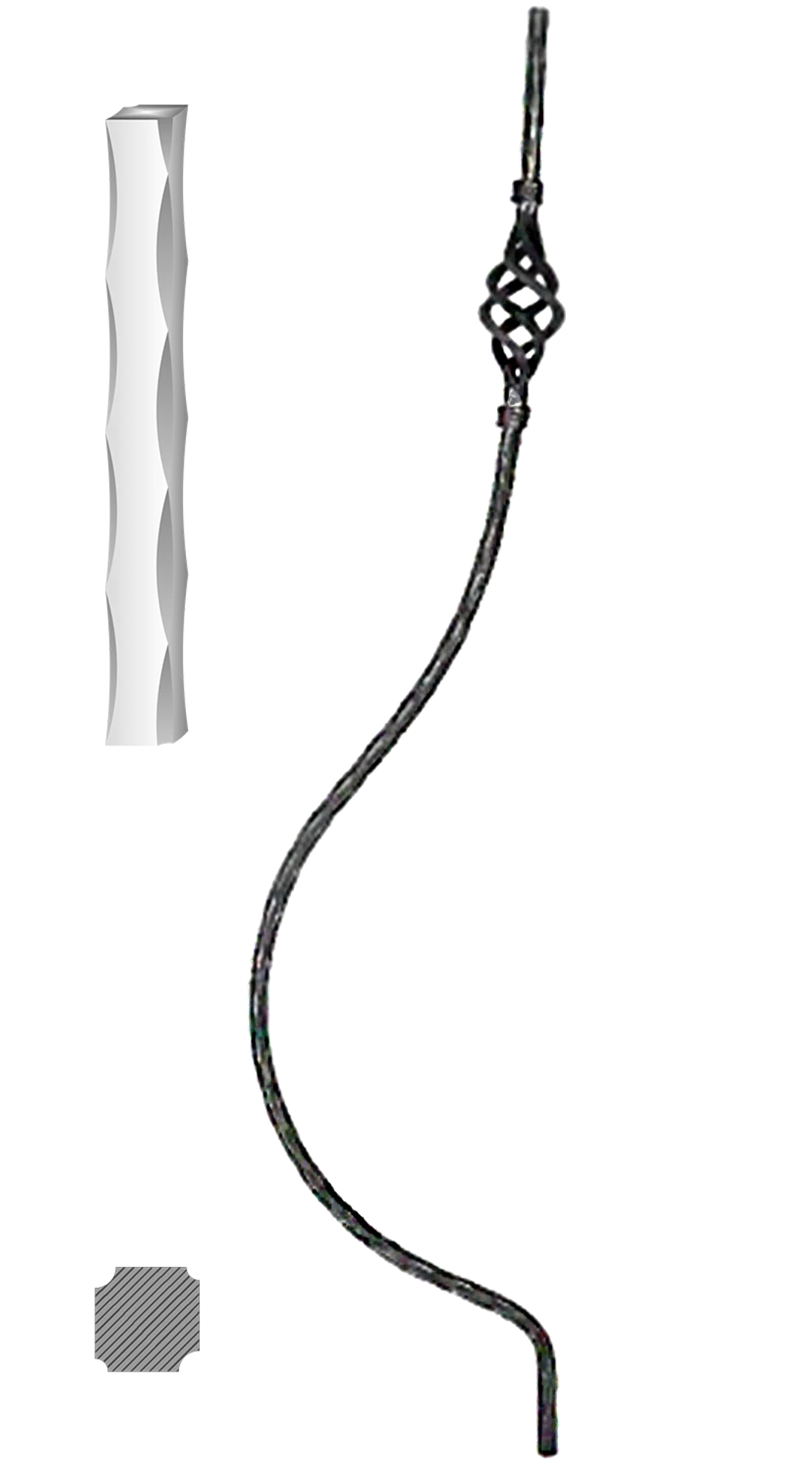 Tyč 12 x 12 mm, 1000 x 210 mm